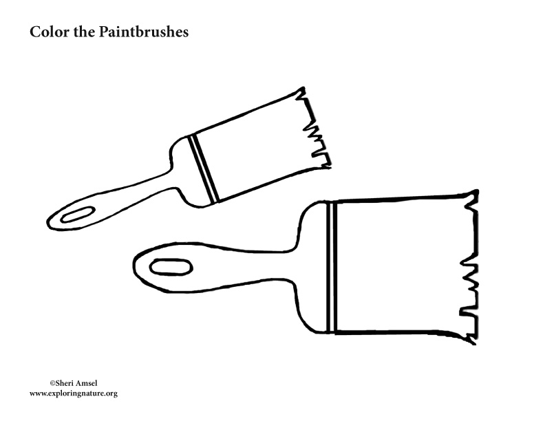 paint brush coloring pages - photo #23
