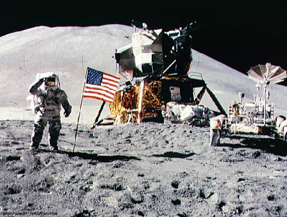 landing on moon. caused that moon mission