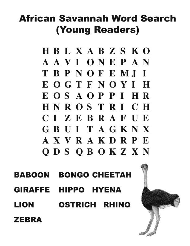 africa word search