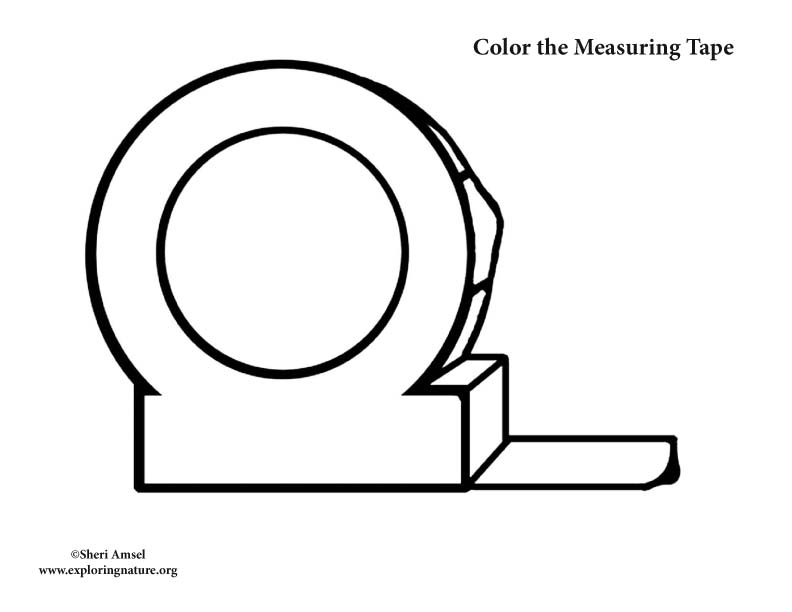Tape Measure Coloring Page