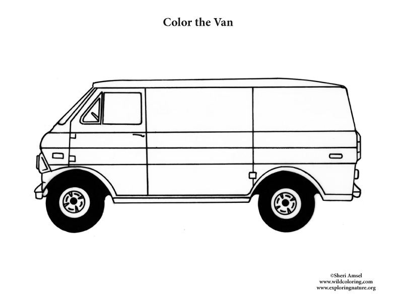 Van Coloring Page