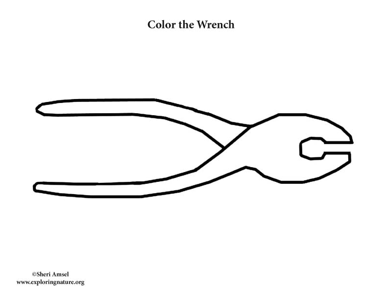 coloring pages wrench