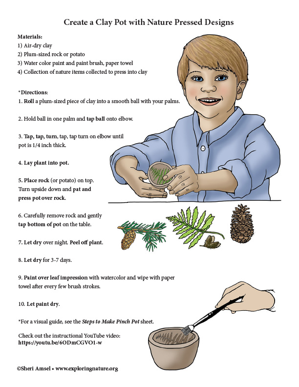 Create a Clay Pot with Nature Design