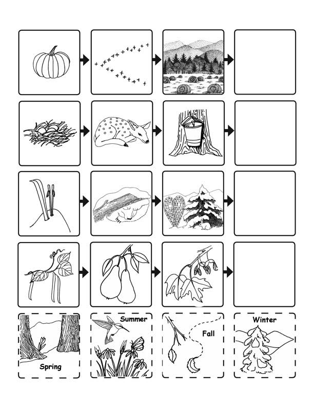 Cut And Paste Season Worksheet